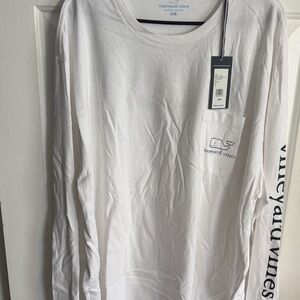 Vineyard Vines Men's Classic White Long Sleeve Tee